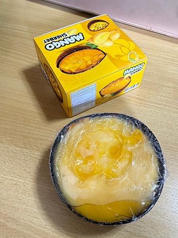 Mango sherbet filling