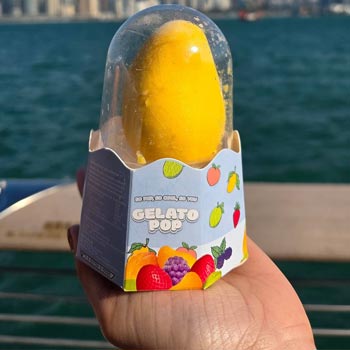 Mango shaped big ice cream