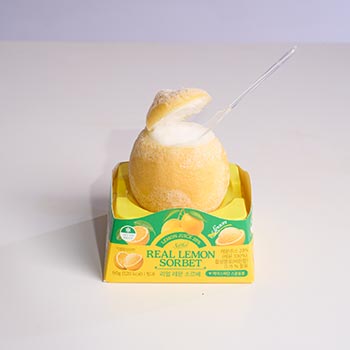 sherbet filled lemon gelato pop
