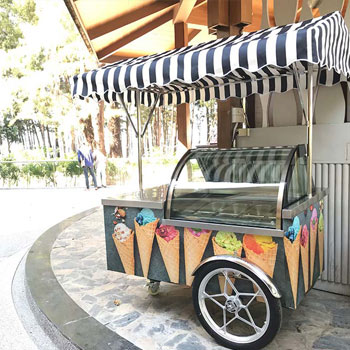 Ice cream cart to increase ice cream sales