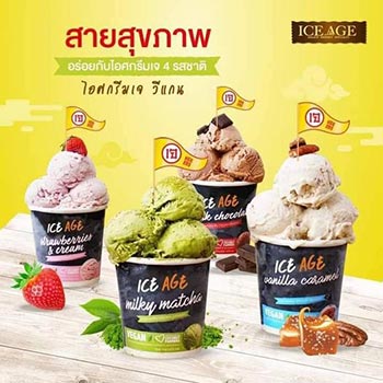 Huge variety of healthy ice cream