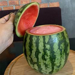 Watermelon filled sherbet